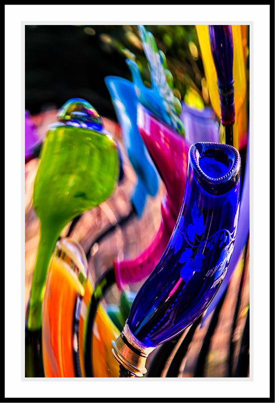 Abstract of colors and bottles.